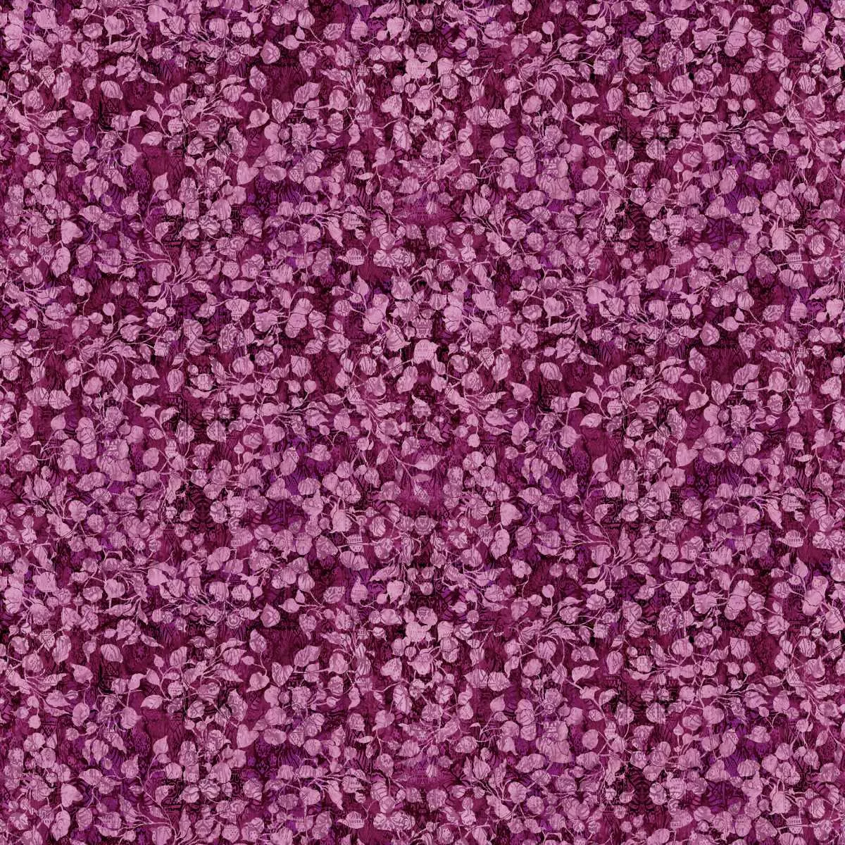 108in Wide Undergrowth Crimson Textured Leaves