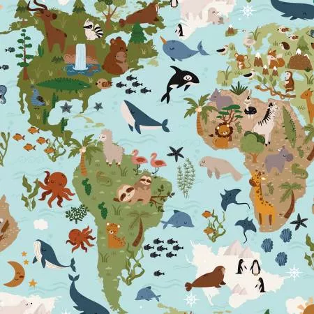 108in Wideback World Map