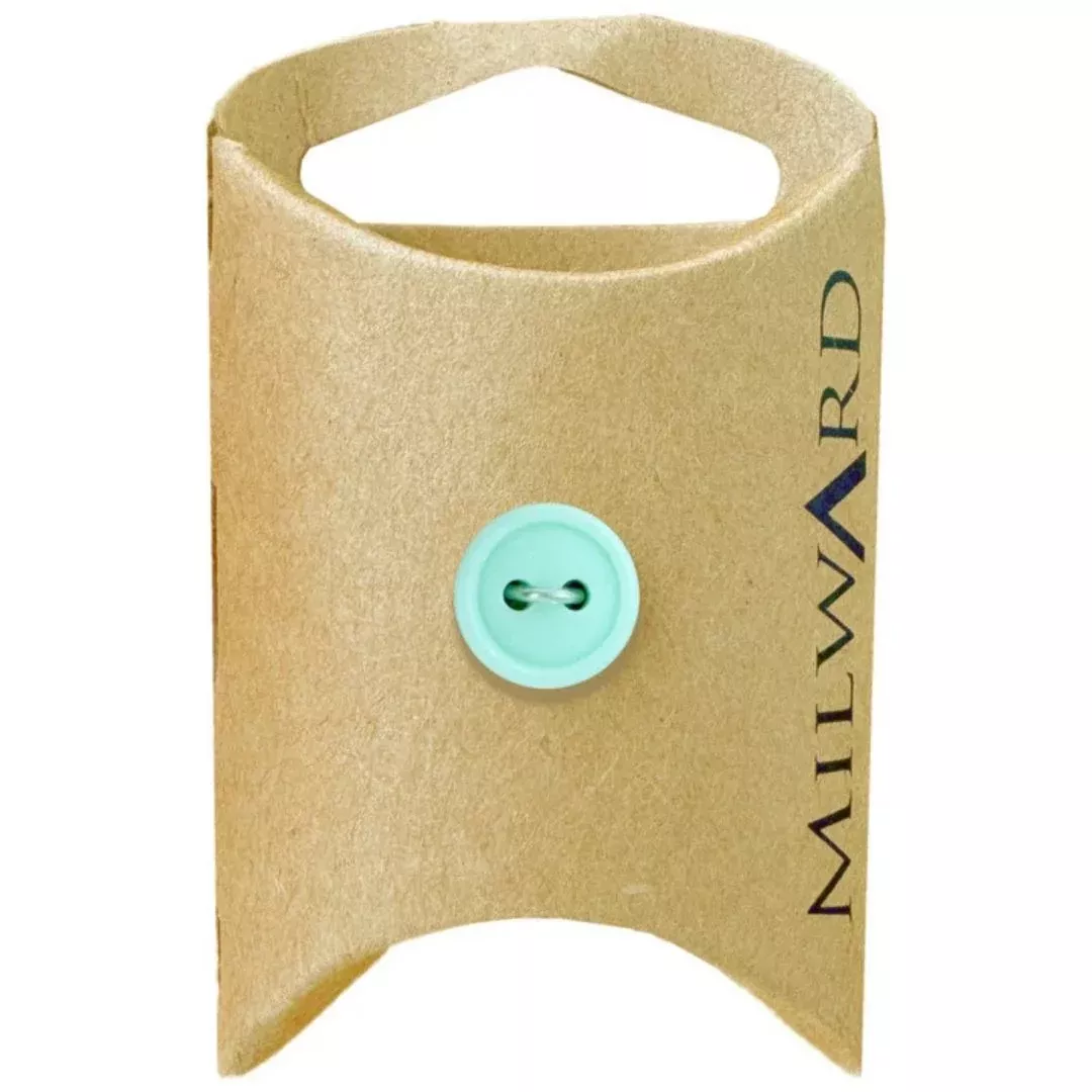 11mm Pale Green Nylon 2-Hole Buttons - 8 Pack
