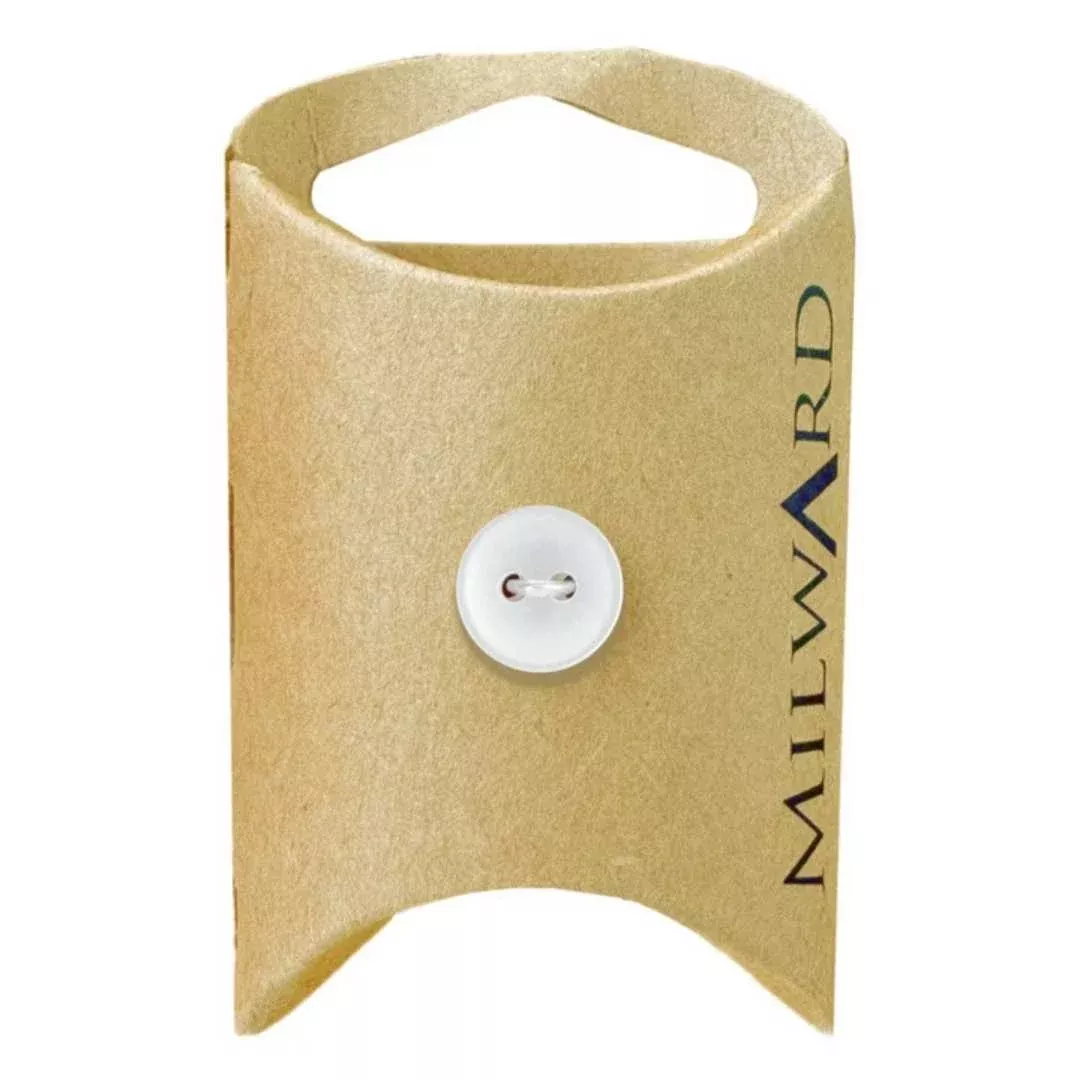 12mm White Poly 2-Hole Buttons - 8 Pack