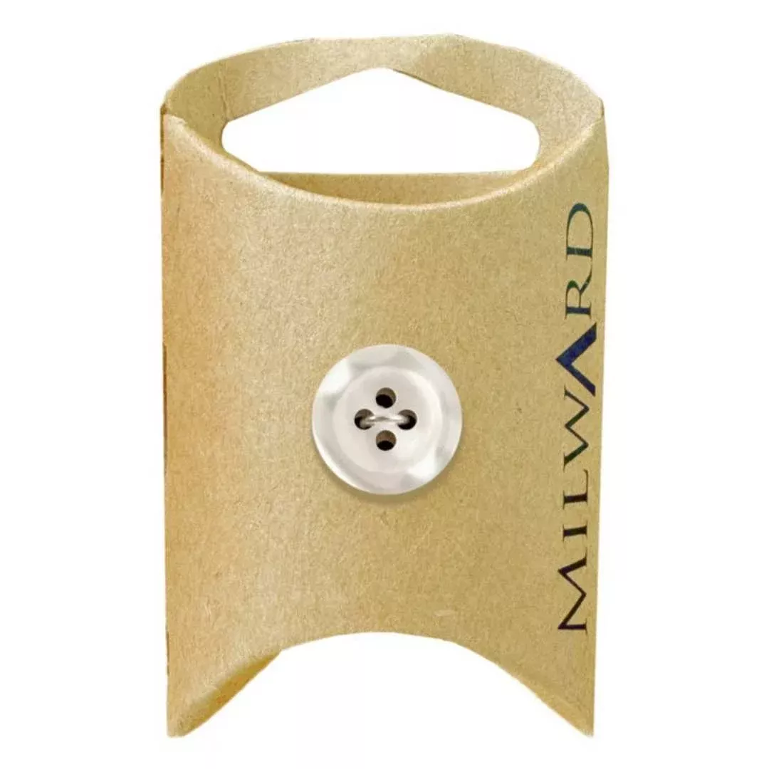 15mm White Poly 4-Hole Buttons - 10 Pack