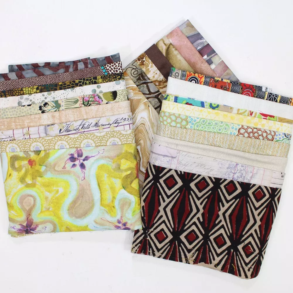 2 Yard Fabric Pack, Assorted Neutral/Yellow Cottons