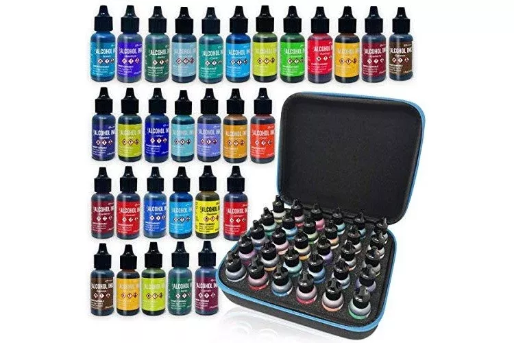 30x Tim Holtz Alcohol Ink .5oz Bottles (Assorted Colors), Pixiss Alcoh