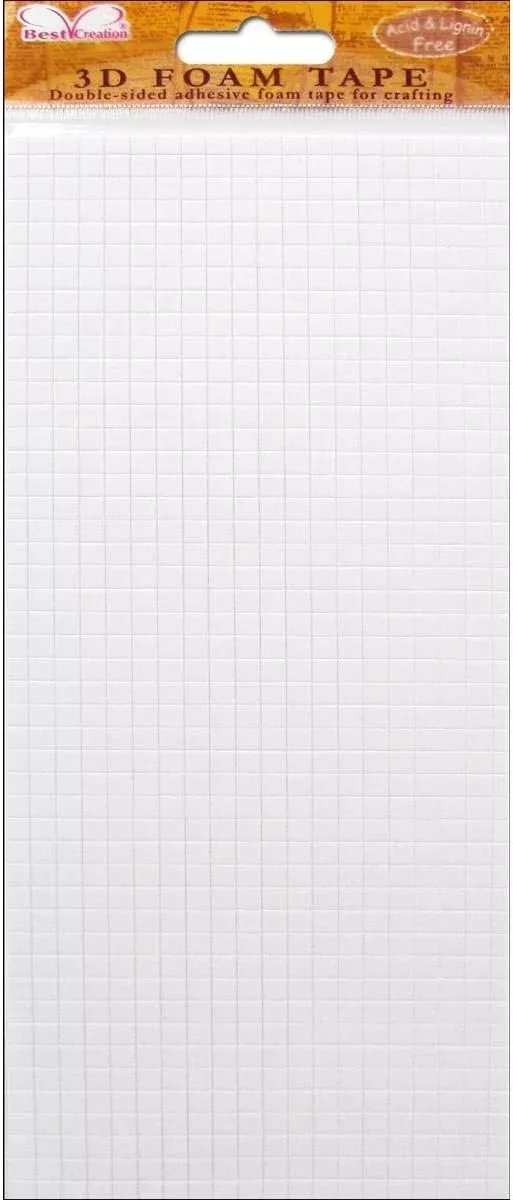 3D Foam Adhesive Tape Small Squares - 1 Sheet of 940 Squares