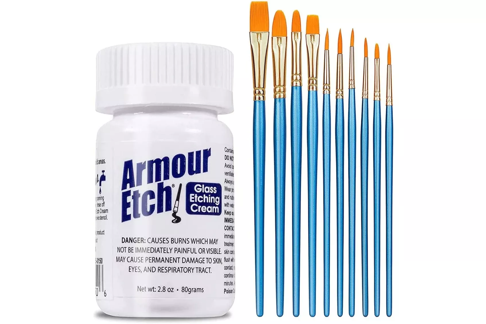 Armour Etch Etching Cream for Glass - Glass Etching Kit with 2.8oz Arm