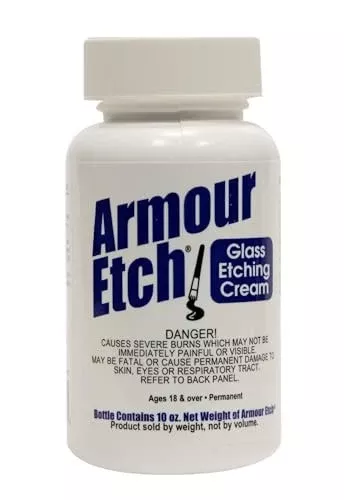 Armour Etch Glass Etching Cream - Create Stunning Designs on Glass Sur