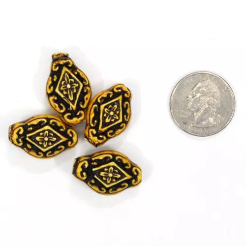 Asian Inspired Resin Beads, Diamond