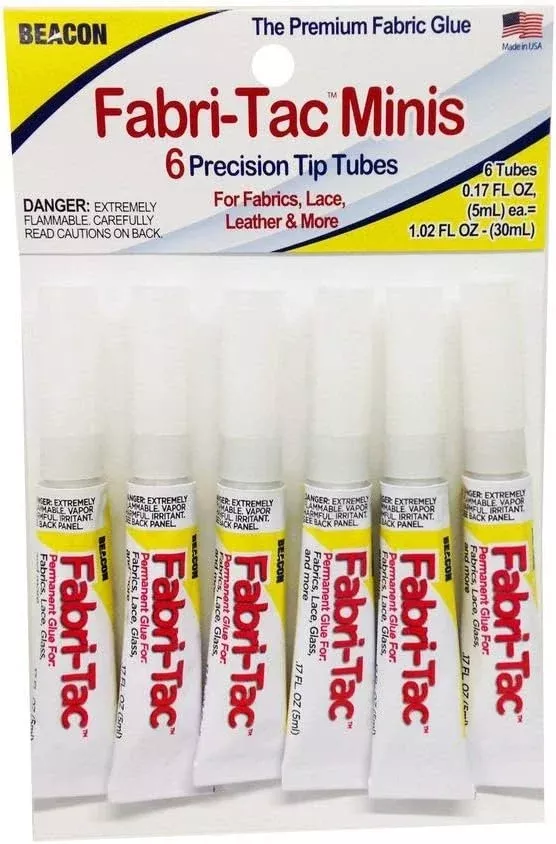 BEACON Fabri-Tac Premium Fabric Glue - Quick Drying, Crystal Clear, Pe