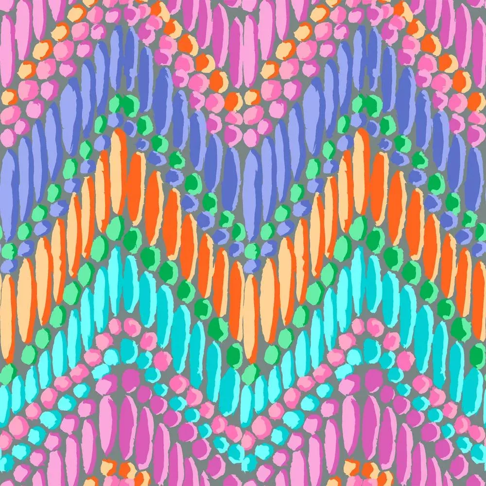 Beaded Curtain - Grey, Kaffe Fassett Collective, February 2023