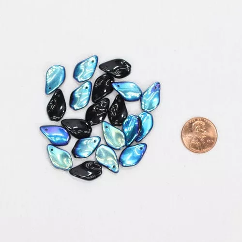 Black and Blue Irredescent Leaves