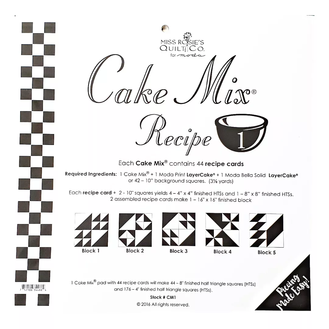 Cake Mix Recipe by Miss Rosie’s Quilt Co for Moda