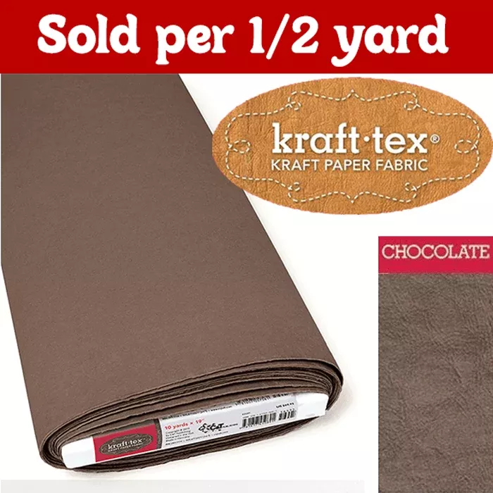 Chocolate Kraft-Tex, sold per 1/2 yd (19 in. wide)