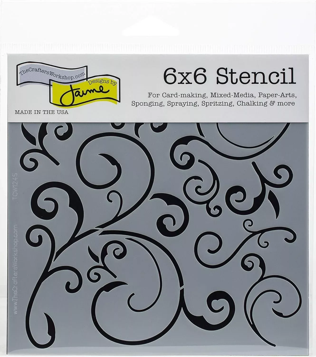 The Crafter's Workshop TCW124S Stencil Capricious, 6" x 6"