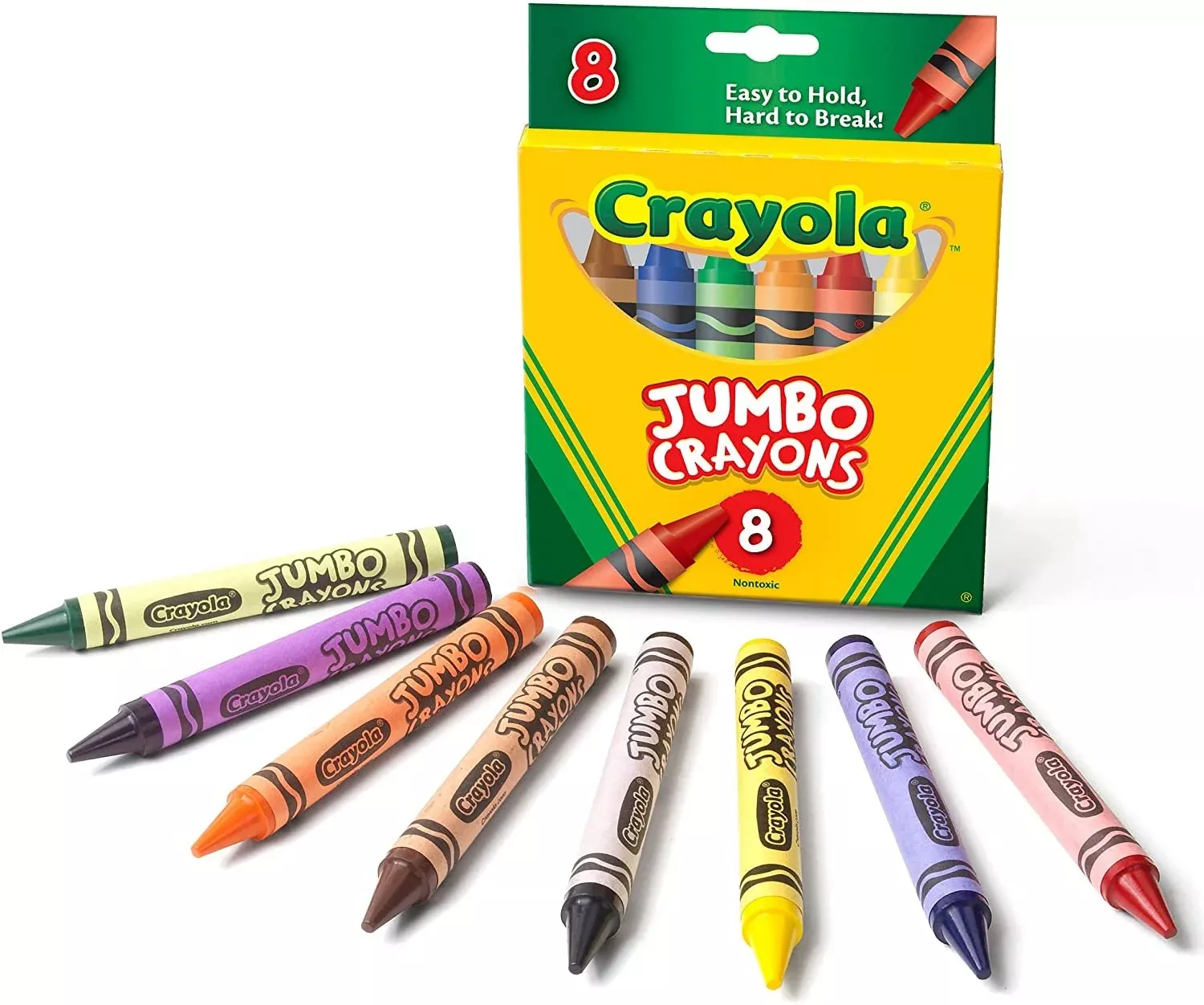 Crayola Jumbo Crayons, 8 Toddler Crayons, Assorted Colors