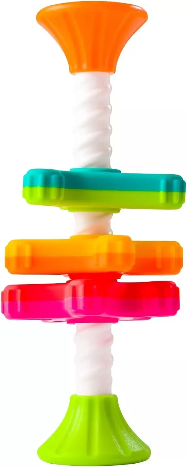 Fat Brain Toys MiniSpinny - Travel-Friendly Spinning, Textured Sensory