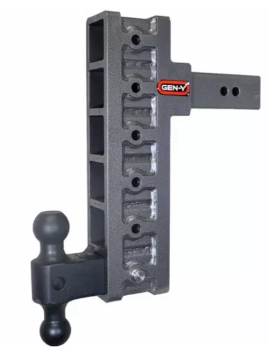 GEN Y Hitch Mega Duty 21K Drop Hitch W/Ball 12" Offset Drop (Universal 2.5" Shank| 21,000 LB Towing Capacity) 3,000 LB Tongue Weight