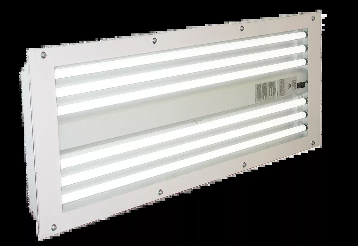 Global Finishing Solutions 6 Tube 4' Length Single Skin (Most common) Paint Booth Light Fixtures