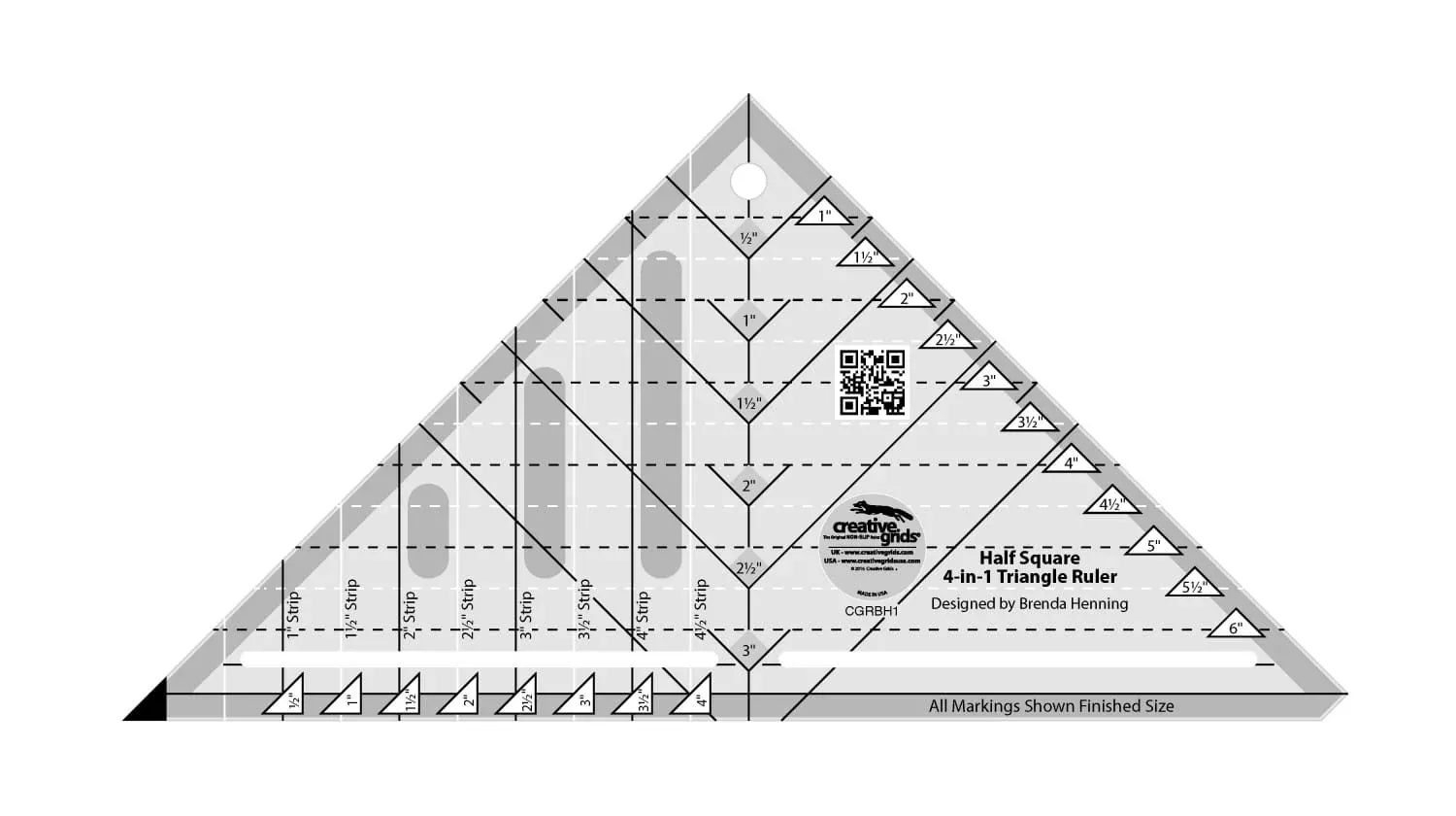 Half Square 4-in-1 Triangle Creative Grids Ruler
