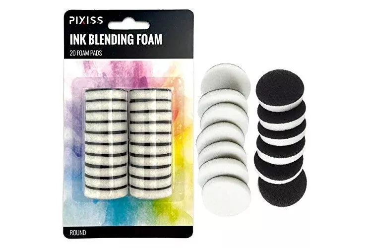 Mini Ink Blending Foams, 20 Pack Round Replacement Foam Pads for Distr