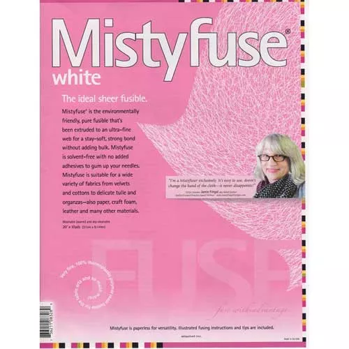 Mistyfuse Fusible Lightweight Webbing: White 12" x 50 yards