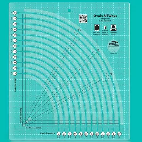 Ovals All Ways Creative Grids Quilt Ruler
