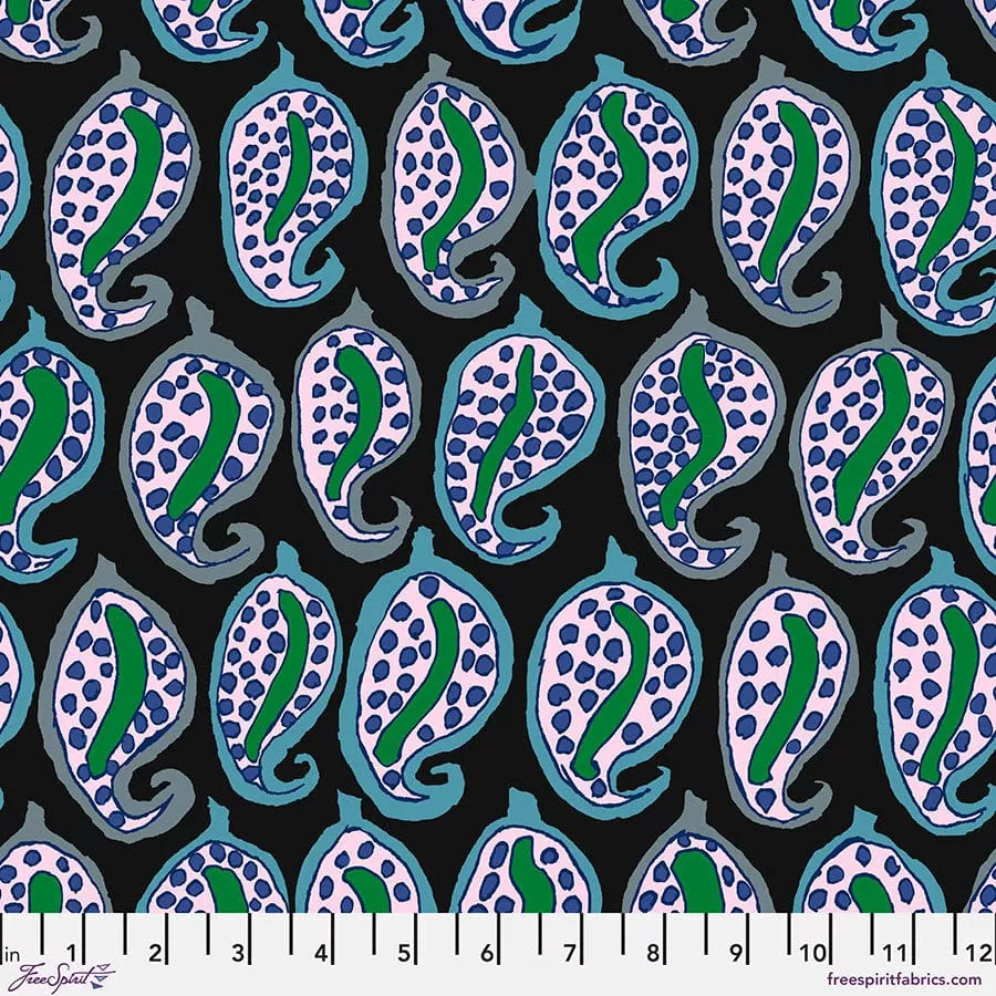 Pasha Paisley - Black, Kaffe Fassett Collective, Aug. 2024