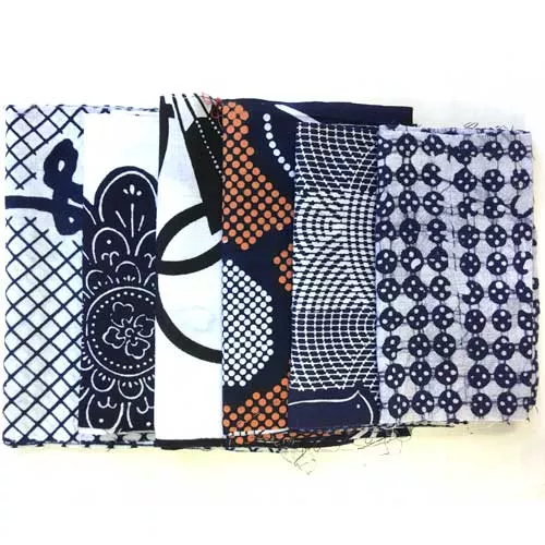 Reclaimed vintage Japanese Fabric, Printed Pattern