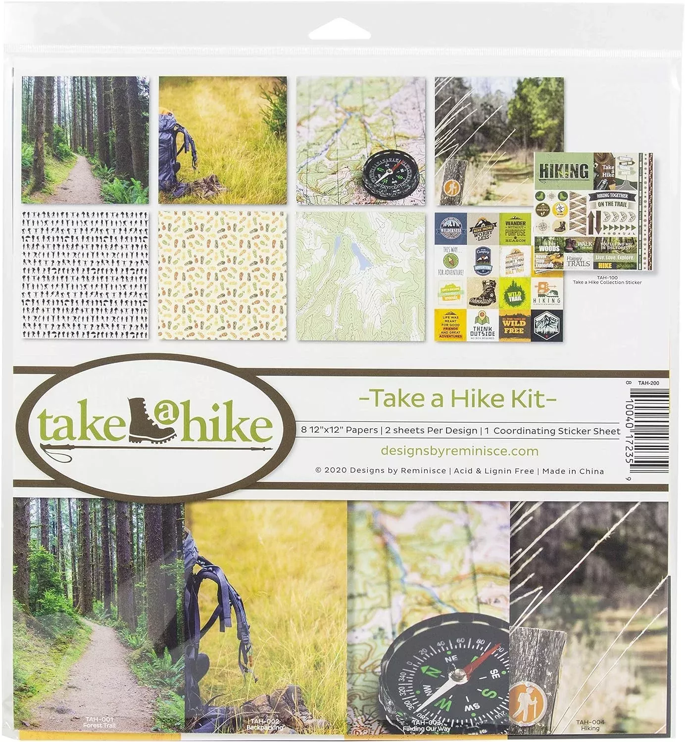 Reminisce Take a Hike Scrapbook Collection Kit Paper Crafts, Multi Col