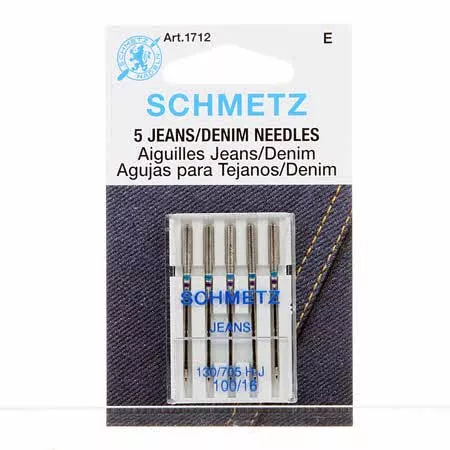 Schmetz 100/16 Denim/Jeans Needles (5 pk)