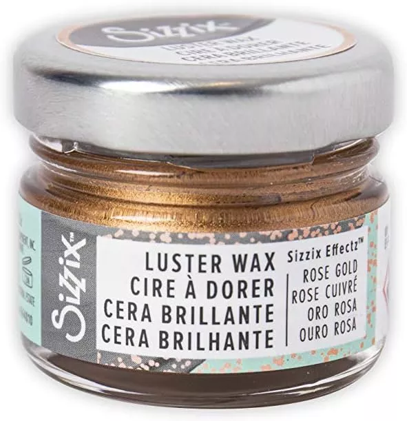 Sizzix Rose Gold, Effectz Luster Wax 664810, Metallic Gilding Polish,