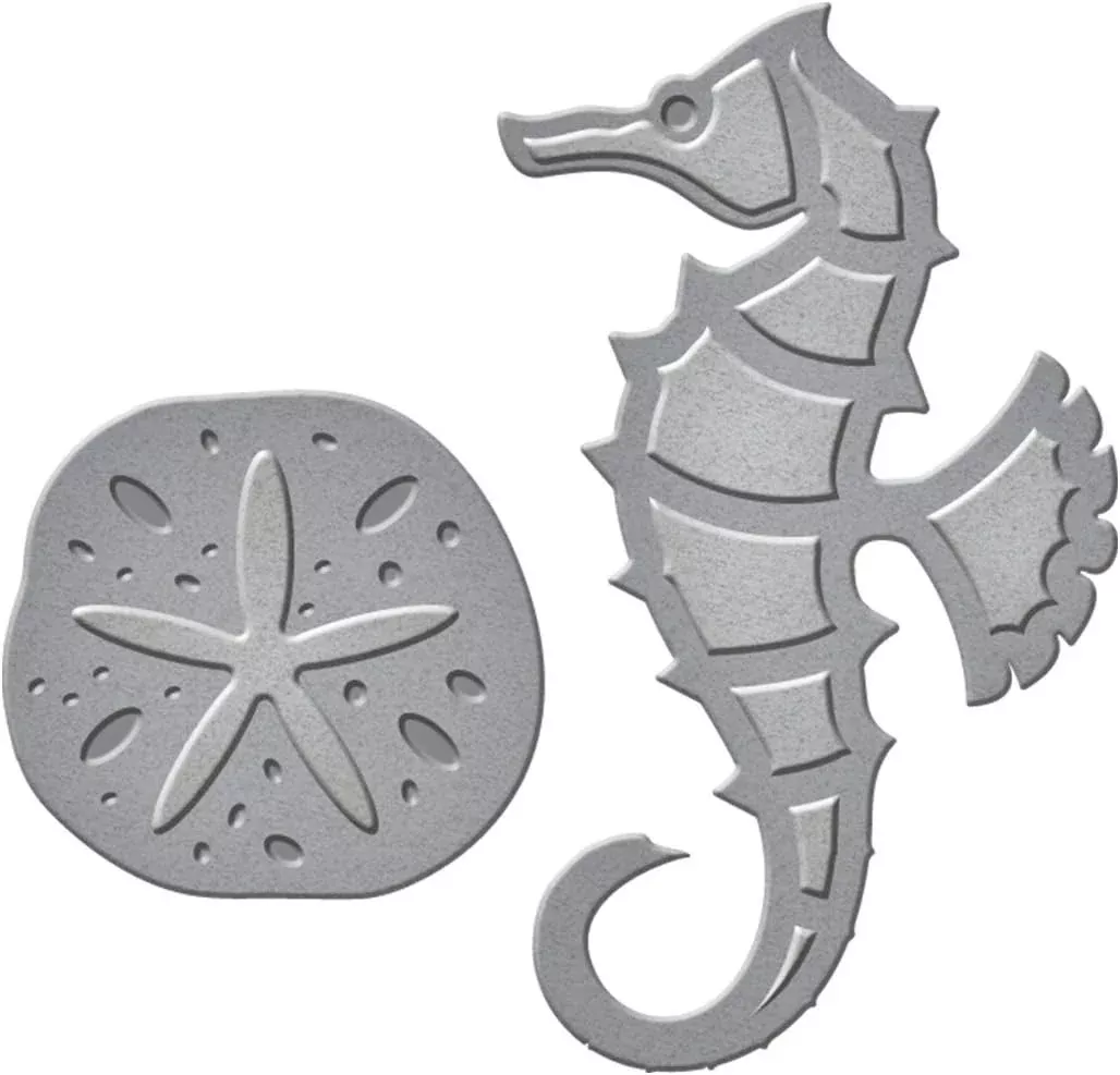 Spellbinders S1-015 Die D-Lites Seahorse & Sand Dollar Etched/Wafer Th