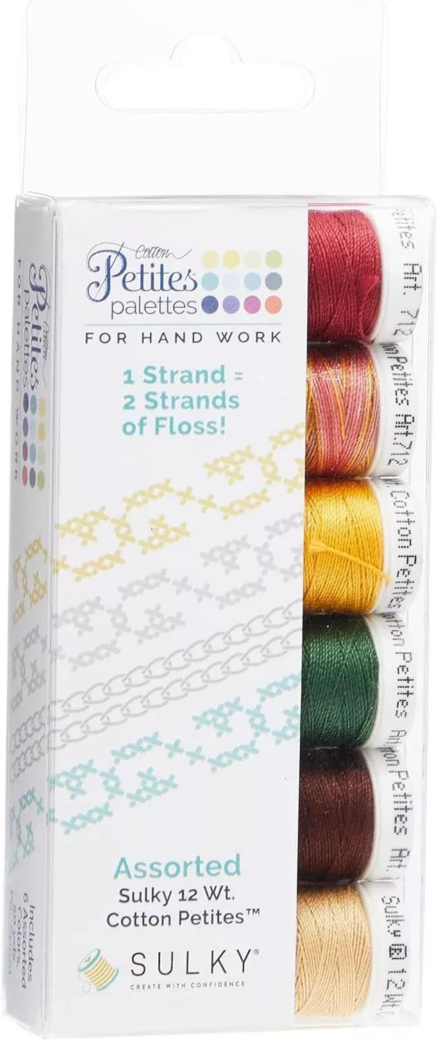 Sulky Sampler 12wt Cotton Petites, Autumn Assortment, 6-Pack