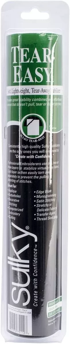 Sulky Tear-Easy Stabilizer - White - 12'' x 11 yd. Roll