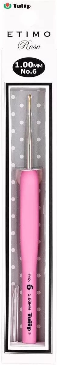 Tulip Needle Company TEL-06E Etimo Rose Steel Crochet Hook-Size 6/1.0m