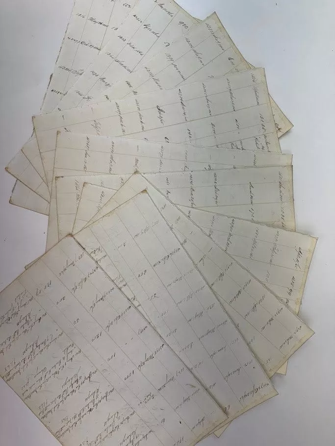 Vintage Ledger Pages Circa 1840-50
