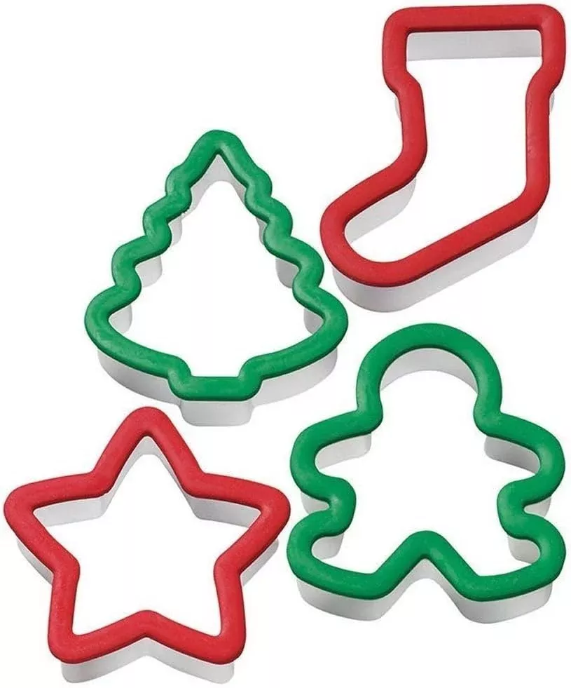 Wilton Holiday Grippy Cookie Cutters, Set of 4