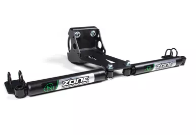Zone Offroad Dual Steering Stabilizer Kit W/ Nitro Shocks | Fits 2.5-9 Inch Lift for 2005 to 2024 Ford F250/F350 Super Duty4WD